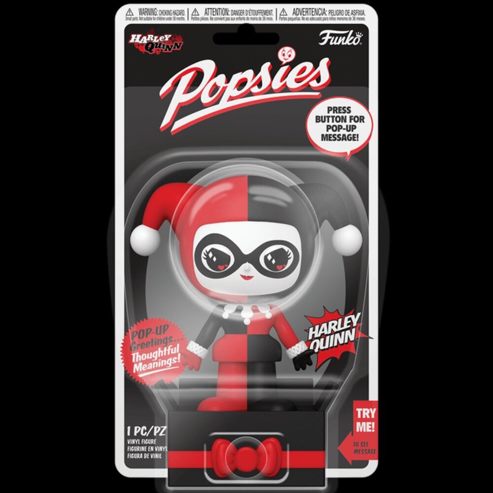 DC COMICS- FUNKO- Popsies "Harley Quinn" Series Figure- 1 Pop-Up Message